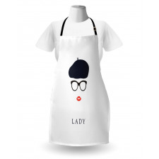 French Woman Wearing Glasses Apron