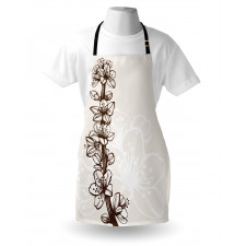 Hand Drawn Petals Apron