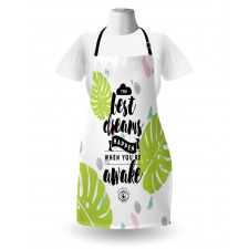 Phrase with Monstera Leaves Apron