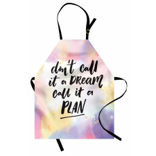 Hand-written Style Watercolor Apron