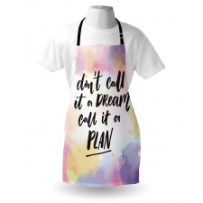 Hand-written Style Watercolor Apron