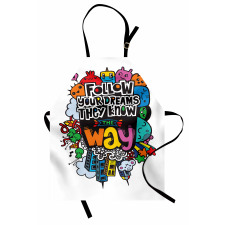 Monster Doodle Positive Words Apron