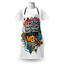 Monster Doodle Positive Words Apron