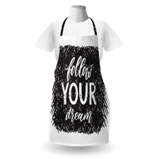 Words Grunge Black Scribble Apron