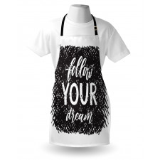 Words Grunge Black Scribble Apron