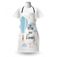 Hot Air Balloon Stars Clouds Apron