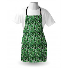 Splashed Monstera Leaves Apron