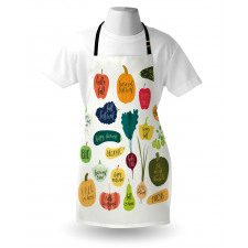 Plant Fruit Vegetable Slogan Apron