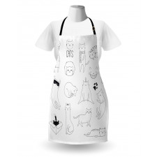 Pattern Cat Fiddles Kitten Apron