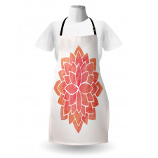 Pattern Lotus Illustration Apron