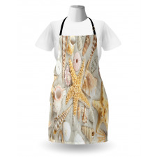 Assorted Seashells Sand Beach Apron