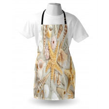 Assorted Seashells Sand Beach Apron