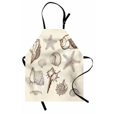 Grunge Outline Nautical Art Apron