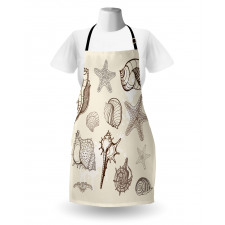 Grunge Outline Nautical Art Apron