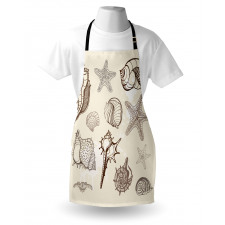 Grunge Outline Nautical Art Apron