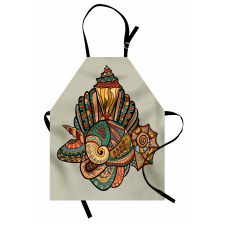 Abstract Seashell Art Apron