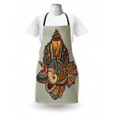 Abstract Seashell Art Apron