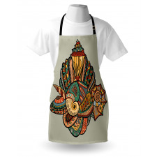 Abstract Seashell Art Apron