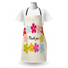 Simple Colorful Flowers Apron