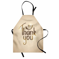 Simple Words Smiling Sign Apron