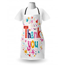 Happy Floral Hearts Stars Apron