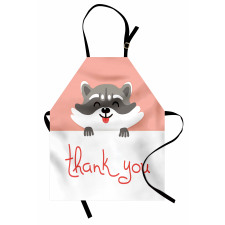 Cheerful Cartoon Raccoon Apron