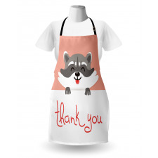 Cheerful Cartoon Raccoon Apron