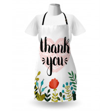 Heart Flowers and Leaves Apron