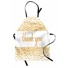 Yellow Tone Dots Cursive Apron