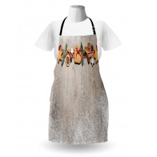 Christmas Themed on Wood Apron