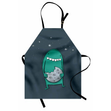 Monster with Sharp Teeth Apron