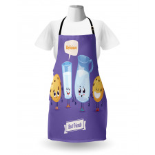 Milk in a Glass Jar Texting Apron