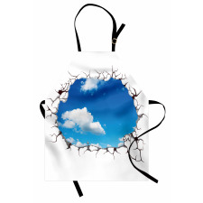 Clouds Scene from Crack Modern Apron