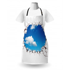 Clouds Scene from Crack Modern Apron