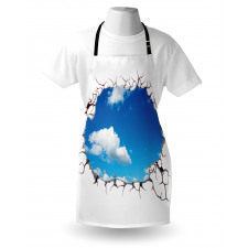 Clouds Scene from Crack Modern Apron