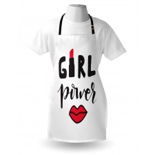 Lipstick in Text Design Apron