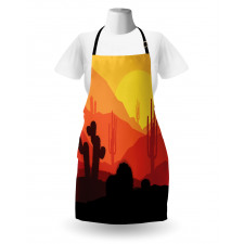 Western Cactus Silhouettes Apron