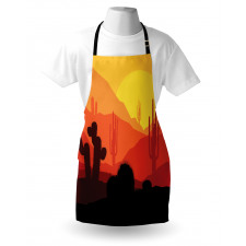 Western Cactus Silhouettes Apron