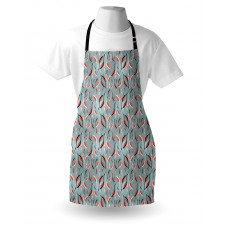 Abstract Birds and Leaves Apron