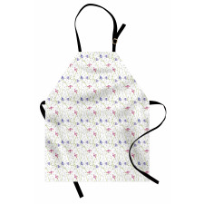 Hand Drawn Aquilegia Flower Apron