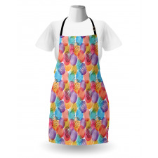 Rainbow Toned Circle Dots Apron