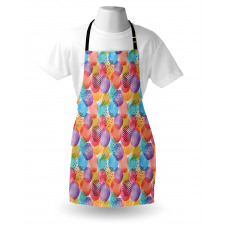 Rainbow Toned Circle Dots Apron