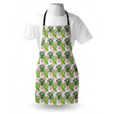 Hibiscus Flora Hand Drawn Apron