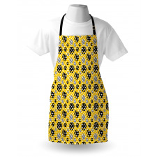 Abstract Paint Smears Circles Apron