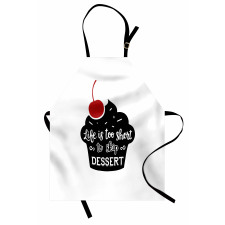 Pastry Silhouette Words Apron