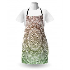 Ethnic Leafy Round Ornate Apron