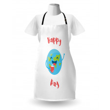 Earth with a Coffee Cup Apron