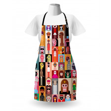 Large Group of People Art Apron