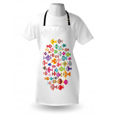 Aquarium Round Colorful Design Apron