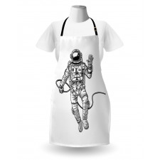 Cosmonaut Waving Hand Apron